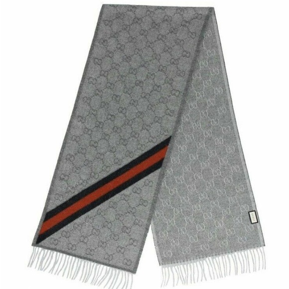 Gucci New Nikky Wool Scarf Gray - Picture 2 of 6